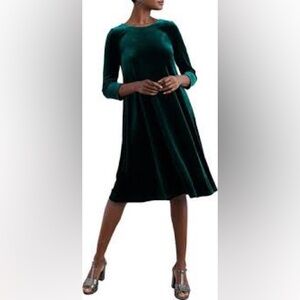 Susan Graver Teal Long Sleeve Dress